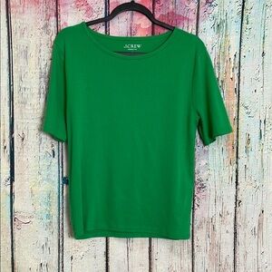J. Crew Green Fitted Short Sleeve T-Shirt